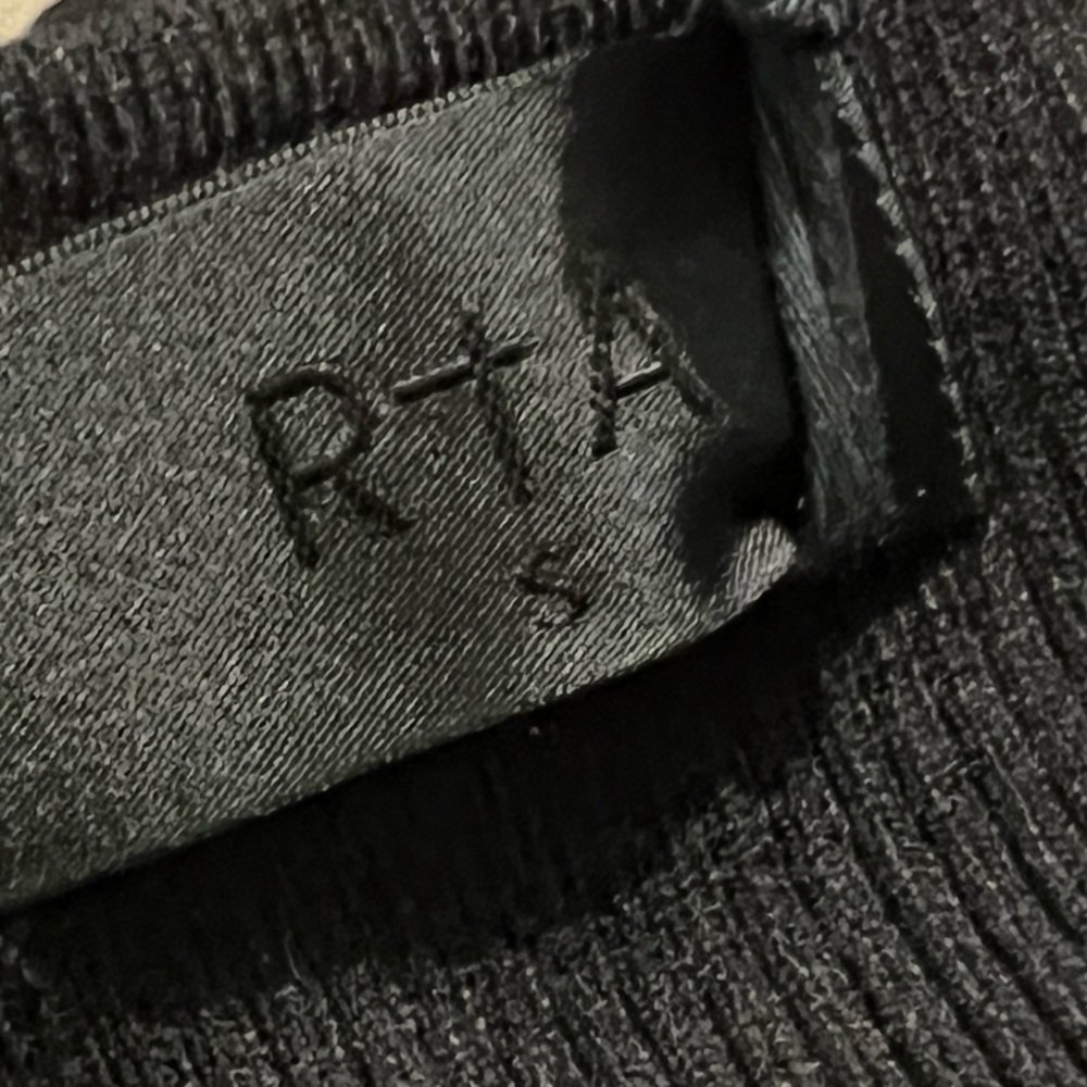 RtA Ribbed Asymmetrical Hem Crop tank top spaghetti strap black size small - Picture 10 of 12